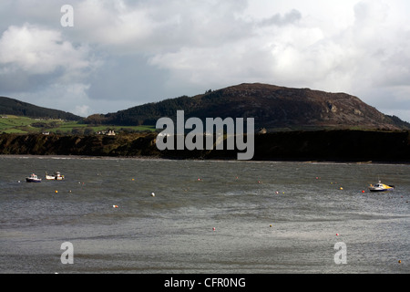 Gwylwyr Carreglefain Porth Dinllaen à partir de la péninsule de Lleyn Nefyn Gwynedd au Pays de Galles Banque D'Images