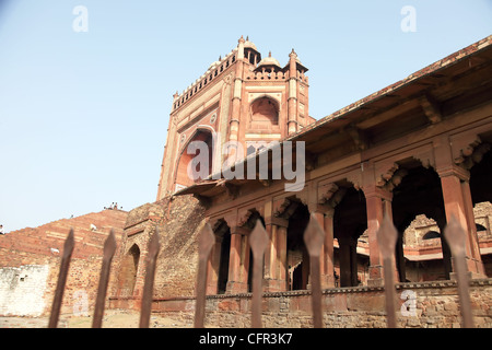 Tombeau d'Akbar à Sikandra Fort d'Agra, Inde Banque D'Images