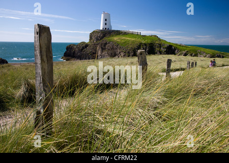 Ynys île Llanddwyn à Anglesey, au nord du Pays de Galles Banque D'Images