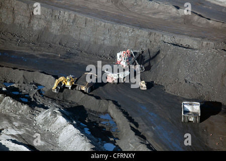 Mine de charbon dans le bassin de la rivière Powder, au Wyoming Banque D'Images