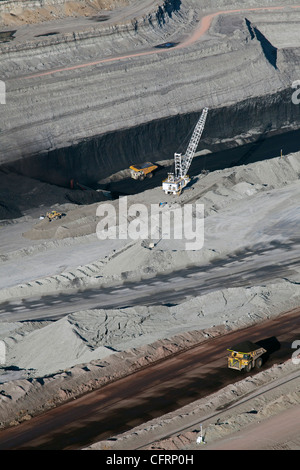 Mine de charbon dans le bassin de la rivière Powder, au Wyoming Banque D'Images