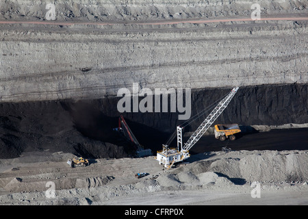 Mine de charbon dans le bassin de la rivière Powder, au Wyoming Banque D'Images