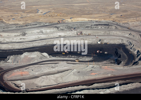 Mine de charbon dans le bassin de la rivière Powder, au Wyoming Banque D'Images