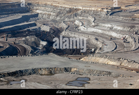 Mine de charbon dans le bassin de la rivière Powder, au Wyoming Banque D'Images