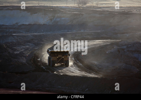 Mine de charbon dans le bassin de la rivière Powder, au Wyoming Banque D'Images