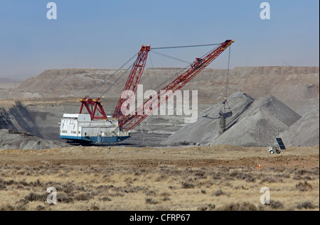 Mine de charbon dans le bassin de la rivière Powder, au Wyoming Banque D'Images