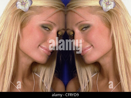 Mar 05, 2004 - Miami, Floride, USA - Portrait de l'héritière Paris Hilton en Floride du Sud. (Crédit Image : ©David Jacobs/ZUMA Press) Banque D'Images