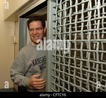 Le sénateur Sam Brownback (R-Utah) annonçant sa candidature présidentielle d'aujourd'hui. 6 Jan 2007. Un fervent partisan de la réforme des prisons, il est à la prison d'État de Louisiane visitant l'Angola 06 déc. ©Robin Nelson Banque D'Images