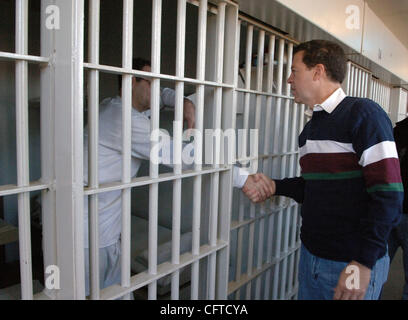 Le sénateur Sam Brownback (R-Utah) annonçant sa candidature présidentielle d'aujourd'hui. 6 Jan 2007. Un fervent partisan de la réforme des prisons, il est à la prison d'État de Louisiane visitant l'Angola 06 déc. ©Robin Nelson Banque D'Images