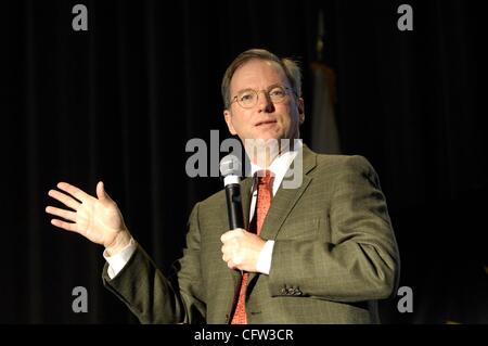 Feb 02, 2007 - San Jose, Californie, USA - Chef de la direction Eric Schmidt s'adresse à un rassemblement de la Silicon Valley d'affaires et aux leaders du San Jose McEnery Convention Center. (Crédit Image : Â© Jérôme Brunet/ZUMA Press) Banque D'Images