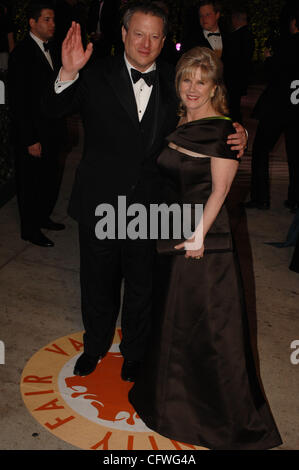 25 févr. 2007 - West Hollywood, Californie, USA - AL et TIPPER GORE arrivent pour le Vanity Fair et après le dîner de travail à la 79e célébration Mortons Academy Awards. (Crédit Image : © riche Schmitt/ZUMA Press) Banque D'Images