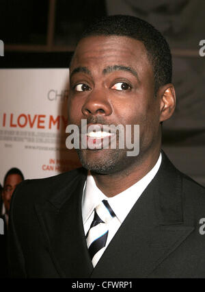 Mar 07, 2007 ; Hollywood, Californie, USA ; acteur Chris Rock à la 'Je crois que j'aime ma femme' Los Angeles Premiere tenue à l'ArcLight Cinemas, Hollywood crédit obligatoire : Photo par Paul Fenton/ZUMA Press. (©) Copyright 2007 by Paul Fenton Banque D'Images