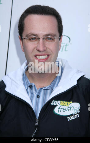 Mar 13, 2007 ; New York, NY, USA ; 'Subway' sandwich JARED FOGLE porte-parole favorise le lancement de 'Subway' frais monter dans Times Square. 'Subway' Fit douce est une nouvelle ligne de produits alimentaires qui favorisent la santé du cœur de vie et lutter contre l'obésité. Crédit obligatoire : Photo par Nancy/Kaszerman ZUMA Press. (©) Banque D'Images