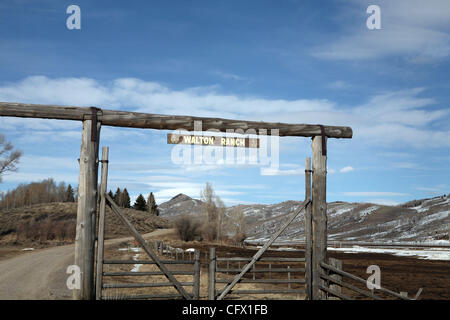 Mar 18, 2007 - Jackson Hole, Wyoming, USA - Walton Ranch à Jackson Hole. (Crédit Image : © Marianna Massey Jour/ZUMA Press) Banque D'Images