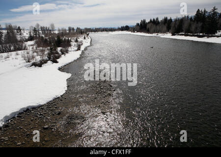 Mar 18, 2007 - Jackson Hole, Wyoming, USA - La Snake River dans le Parc National de Grand Teton. (Crédit Image : © Marianna Massey Jour/ZUMA Press) Banque D'Images