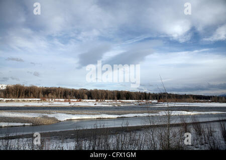 Mar 18, 2007 - Jackson Hole, Wyoming, USA - une vue sur la rivière Snake à Jackson Hole. (Crédit Image : © Marianna Massey Jour/ZUMA Press) Banque D'Images