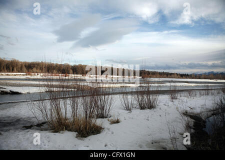 Mar 18, 2007 - Jackson Hole, Wyoming, USA - une vue sur la rivière Snake à Jackson Hole. (Crédit Image : © Marianna Massey Jour/ZUMA Press) Banque D'Images