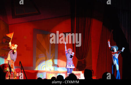 20 avr 2007 - Norfolk, VA, USA - Le groupe DOODLEBOPS Deedee, Rooney, et le MEO Doodle obtenez les enfants allant à la Ted Centre constant à l'université Old Dominion à Norfolk, VA. (Crédit Image : © Jeff Moore/ZUMA Press) Banque D'Images