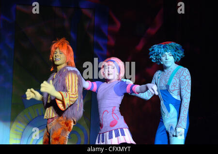 20 avr 2007 - Norfolk, VA, USA - Le groupe DOODLEBOPS Deedee, Rooney, et le MEO Doodle obtenez les enfants allant à la Ted Centre constant à l'université Old Dominion à Norfolk, VA. (Crédit Image : © Jeff Moore/ZUMA Press) Banque D'Images