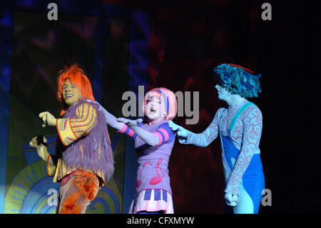 20 avr 2007 - Norfolk, VA, USA - Le groupe DOODLEBOPS Deedee, Rooney, et le MEO Doodle obtenez les enfants allant à la Ted Centre constant à l'université Old Dominion à Norfolk, VA. (Crédit Image : © Jeff Moore/ZUMA Press) Banque D'Images