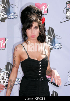 1 juin 2007 - Hollywood, Californie, USA - Singer Amy Winehouse au MTV Movie Awards tenue à l'Amphithéâtre Gibson. (Crédit Image : © Lisa O'Connor/ZUMA Press) Banque D'Images