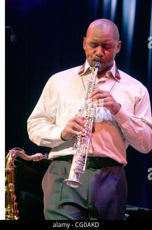 Le Branford Marsalis (saxophone et clarinette) à l'hôtel de ville au cours de JVC Jazz Festival 2007 (24e année) le 20 juin 2007. L'exécution avec lui ; Jeff 'Tain' Watts à la batterie Joey Calderazzo piano Eric revis à la basse Banque D'Images