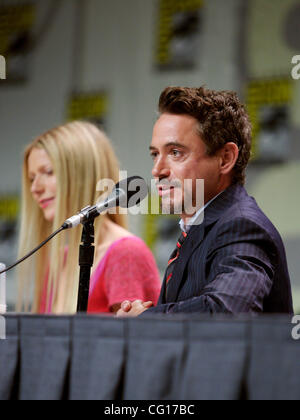 L'acteur Robert Downey Jr .répondant aux questions à l'homme de fer' discussion de groupe au cours de l'International Comic Con à San Diego 28/07/07 Banque D'Images