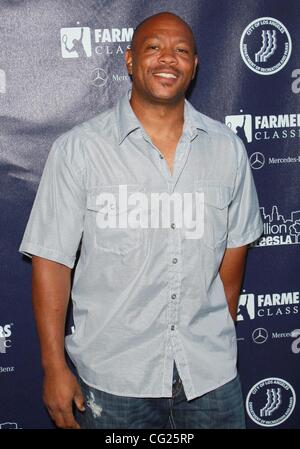 28 juillet 2011 - Los Angeles, Californie, États-Unis - Maurice Green.Les hôtes de l'USTA pré-Game Changers Réception VIP pour promouvoir la diversité dans le Tennis qui a eu lieu à l'UCLA,J.D. Morgan Center Los Angeles, CA. 27 juillet - 2011.(Image Crédit : Â©/TLeopold ZUMAPRESS.com)/Photos Globe Banque D'Images