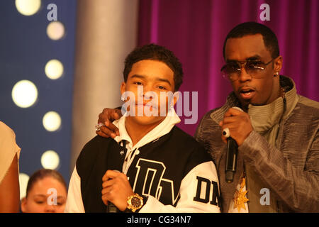 Justin Dior Combs, Sean P Diddy, de son vrai nom Sean Combs Combs Diddy prend plus de 106 et Park New York City, USA - 15.12.10 Banque D'Images