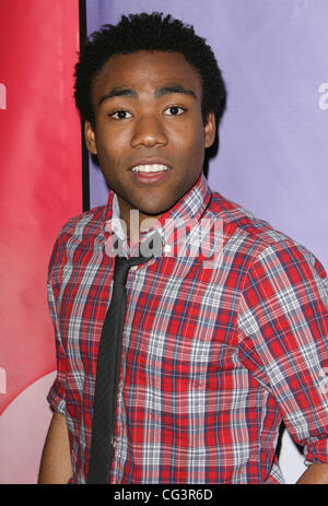 Donald Glover NBC Universal 2011 TCA Winter Press Tour All-Star a tenu à l'hôtel Langham Huntington Hotel - Arrivées Pasadena, Californie - 13.01.11 Banque D'Images