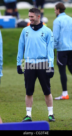 Robbie Keane la formation avec Tottenham Hotspur Londres, Angleterre - 14.01.11 Banque D'Images