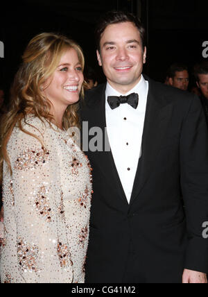 Jimmy Fallon (R) et femme producteur Nancy Juvonen NBC Universal's 68e Golden Globes After Party annuelle tenue à l'hôtel Beverly Hilton à Beverly Hills, Californie - 16.01.11 Banque D'Images