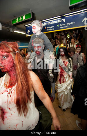 Zombies Zombie Walk 2012 à Stockholm Banque D'Images