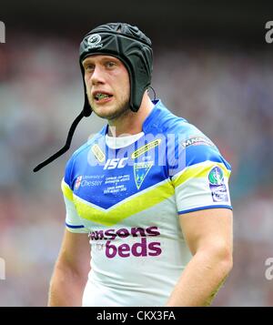 25.08.2012 Londres, Angleterre. Chris Hill en action au cours de la Carnegie Challenge Cup Finale entre Leeds Rhinos et Warrington Wolves du stade de Wembley. Warrington a remporté la finale par un score de 35-18 sur Leeds. Banque D'Images