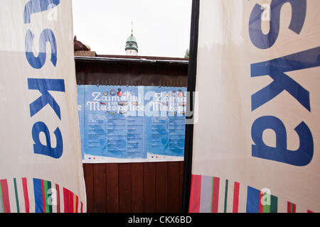 26 août 2012, Cracovie, Pologne - Logo de festival annuel de cuisine traditionnelle polonaise. Banque D'Images