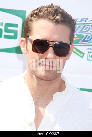 25 août 2012 - New York, New York, États-Unis - l'acteur Matthew Morrison assiste à la Arthur Ashe Kids Day tenue à l'USTA Billie Jean King National Tennis Center. (Crédit Image : © Kaszerman ZUMAPRESS.com)/Nancy Banque D'Images