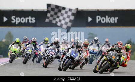 26 août 2012. MotoGP Grand Prix de départ lors de la course sur route,République tchèque,Championnat du Monde à Brno,République tchèque,on August 26, 2012. Banque D'Images