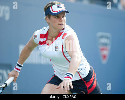 New York, USA. Le 28 août 2012. 2012 US Open de Flushing Meadows à New York. Kim Clijsters de Belgique en action au cours de l'US Open Tennis Tournament à la Billie Jean King National Tennis Center de Flushing, New York.. Credit : Action Plus de Sports / Alamy Live News Banque D'Images