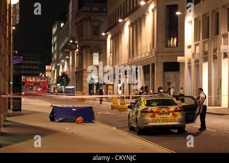 Londres, Royaume-Uni. 4e septembre 2012. Une femme membre du public s'est suicidée après avoir sauter du Coq d'argent restaurant, volaille, Londres ce soir entre environ 6,30 00. Credit : Oliver Dixon / Alamy Live News Banque D'Images