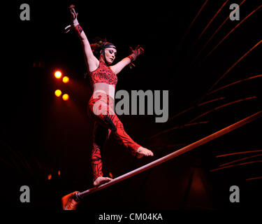 Toronto, Canada. Le 5 septembre 2012. Amaluna du Cirque du Soleil photo répétition générale appel. Banque D'Images