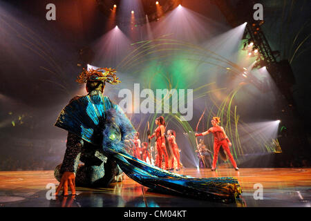 Toronto, Canada. Le 5 septembre 2012. Amaluna du Cirque du Soleil photo répétition générale appel. Banque D'Images