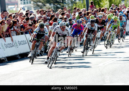 06.09.2012. Aguilar de Campoo - Valladolid, Espagne. , Vuelta a Espana, stade 18 Aguilar de Campoo - Valladolid, l'équipe Sky 2012 Stannard, Jan, Valladolid Banque D'Images