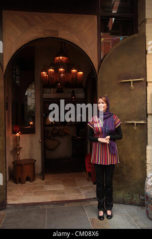 L'ancien présentateur de MTV Kristiane Backer lance son autobiographie 'de MTV à La Mecque' à Momo's restaurant à Londres, Royaume-Uni. 06 09 2012 Banque D'Images