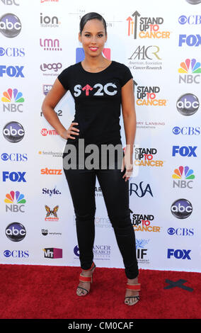 Los Angeles, Californie, au Royaume-Uni. 7 septembre 2012. Alicia Keys. "Stand up to Cancer". Credit : Sydney Alford / Alamy Live News Banque D'Images