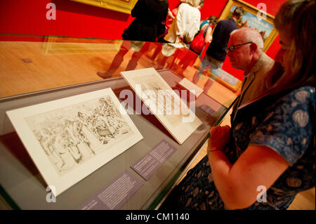 Londres, Royaume-Uni. 10 septembre 2012. Artistes : Victorian Avant-Garde une nouvelle exposition à la Tate Britain, Londres UK. Il se déroule du 12 septembre 2012 - 13 janvier 2013. Millais imprime. 10 Sep 2012. Banque D'Images