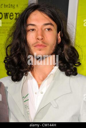 10 septembre 2012 - Los Angeles, Californie, États-Unis - Ezra Miller assistant à la première de Los Angeles ''Les avantages d'être une giroflée'' tenue à l'Arclight Cinerama Dome, à Hollywood, Californie le 10 septembre 2012. Crédit Image : 2012(Â© D. Long/Globe Photos/ZUMAPRESS.com) Banque D'Images