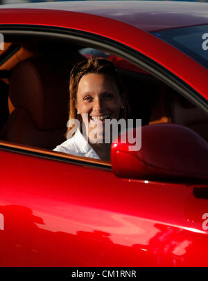 VICKI BUTLER HENDERSON 5ÈME RAPPORT PRÉSENTATEUR DANS FERRARI GRAND PRIX DE SILVERSTONE EN ANGLETERRE ANGLETERRE 15 Septembre 2012 Banque D'Images