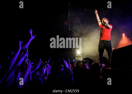 17 septembre 2012 - Toronto, Ontario, Canada - French singer, auteur-compositeur, et producteur ED SHEERAN joué sur scène de plage d'Echo, à Toronto. (Crédit Image : © Vidyashev ZUMAPRESS.com)/Igor Banque D'Images