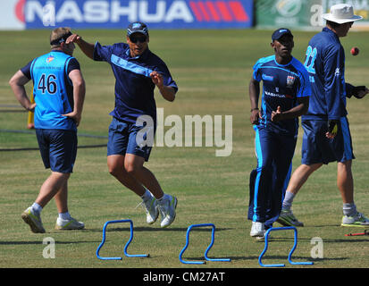 PRETORIA, AFRIQUE DU SUD - le 18 septembre, Henry Davids durant la Nashua Titans media journée portes ouvertes au parc SuperSport le 18 septembre 2012 à Pretoria, Afrique du Sud Photo De Duif du Toit / Images Gallo Banque D'Images