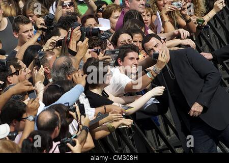 23 septembre 2012 - San Sebastian, Pays Basque, Espagne - l'acteur John Travolta assiste à une séance de "sauvages" du Kursaal Palace pendant 60e Festival International du Film de San Sebastian, le 20 septembre 2012 à San Sebastian, Espagne. (Crédit Image : © Jack Abuin/ZUMAPRESS.com) Banque D'Images